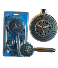 Doccia Doccetta Soffione Cromato 3 Getti Tubo Flessibile 1.5mt Supporto Muro         