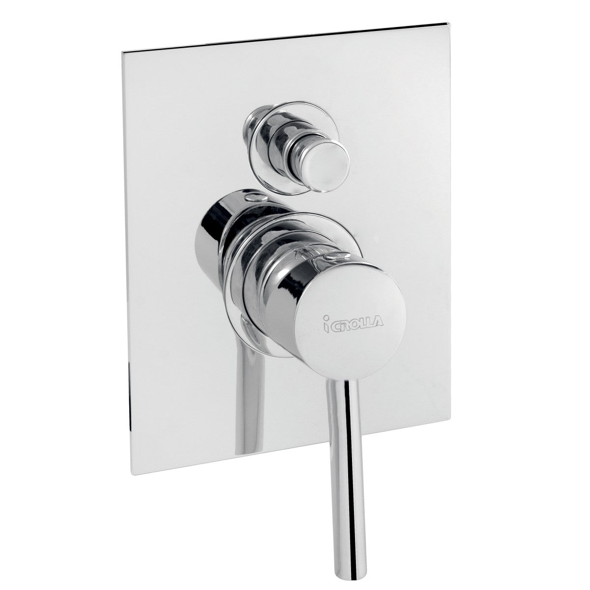 Doccia incasso con deviatore e piastra minimalista quadra cromato jackie