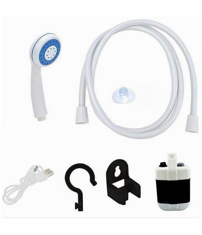 Doccia Portatile A Batterie Ricaricabile Per Camping Barca Con Pompa Elettrica         