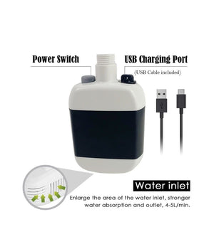 Doccia Portatile A Batterie Ricaricabile Per Camping Barca Con Pompa Elettrica         