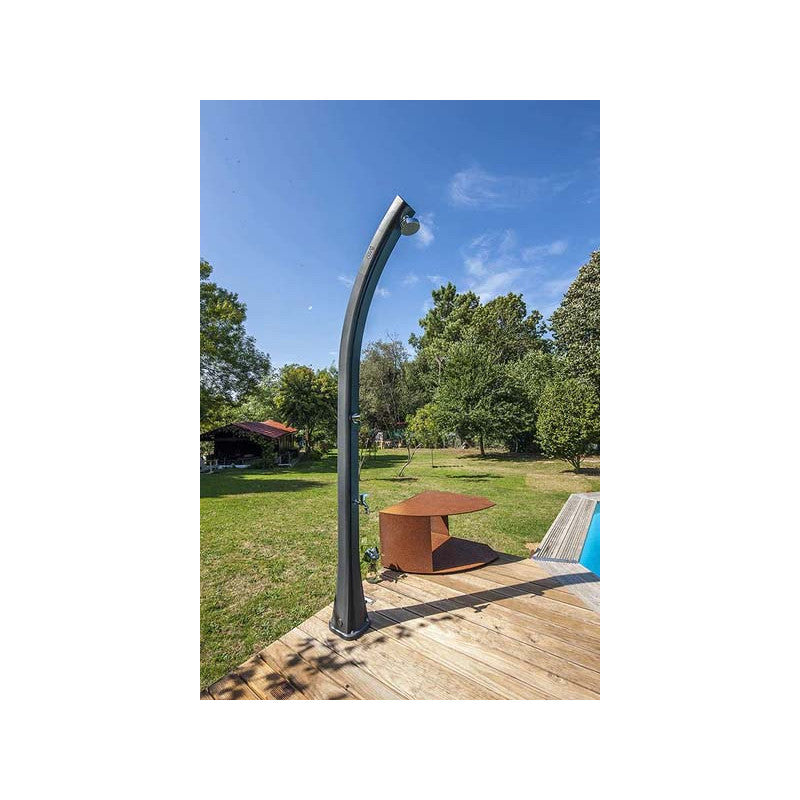 Doccia Solare in Resina da Giardino e Piscina con Rubinetto Lavapiedi Gre 25 Lt