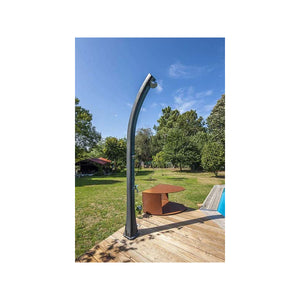 Doccia Solare in Resina da Giardino e Piscina con Rubinetto Lavapiedi Gre 25 Lt