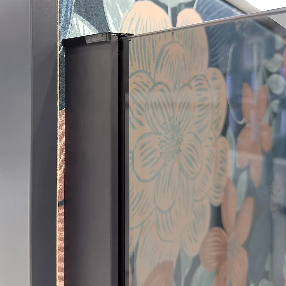 Doccia Walk-In 100 cm nero opaco con vetro fumè H 200 cm  Tay