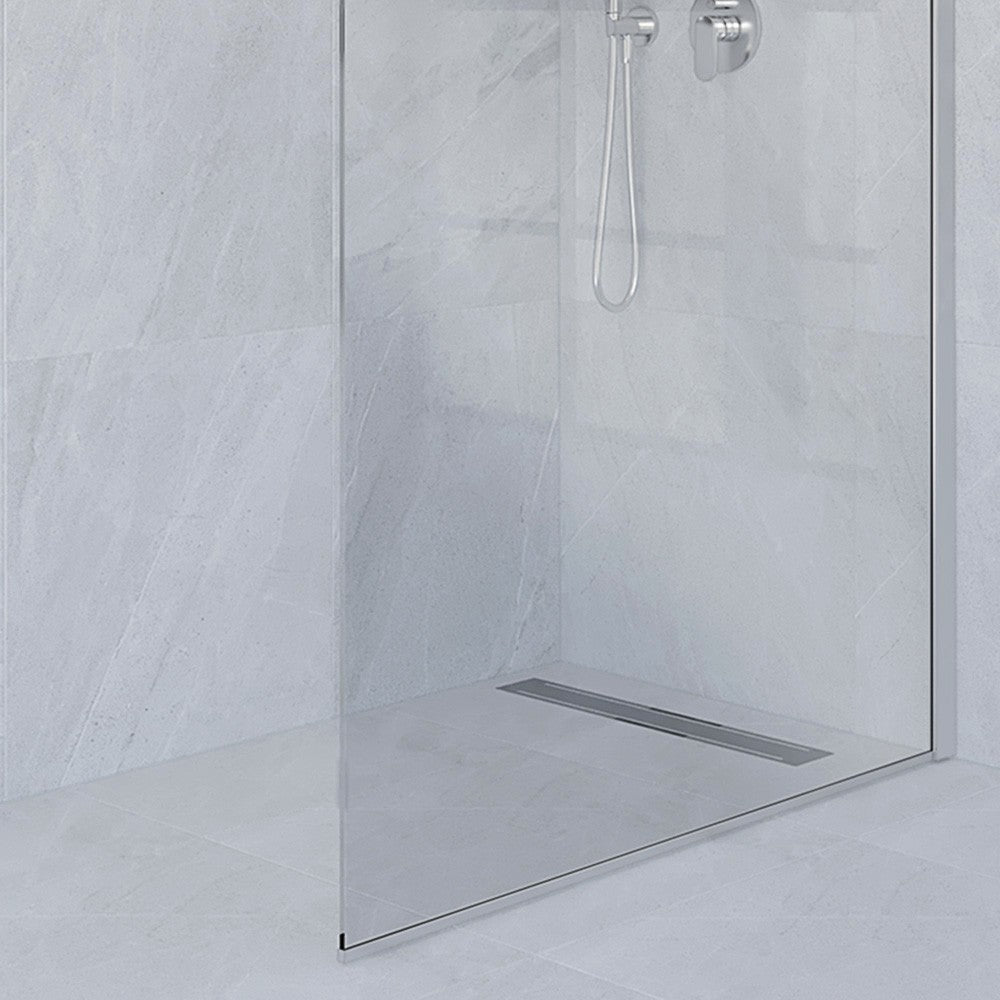 Doccia Walk-In 100 cm trasparente 6 mm profilo cromo H 200 cm Klug