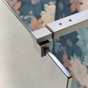 Doccia Walk-In 120 cm nero opaco con vetro fumè H 200 cm  Tay