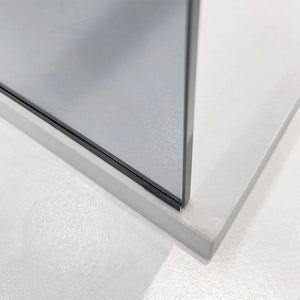 Doccia Walk-In 120 cm nero opaco con vetro fumè H 200 cm  Tay