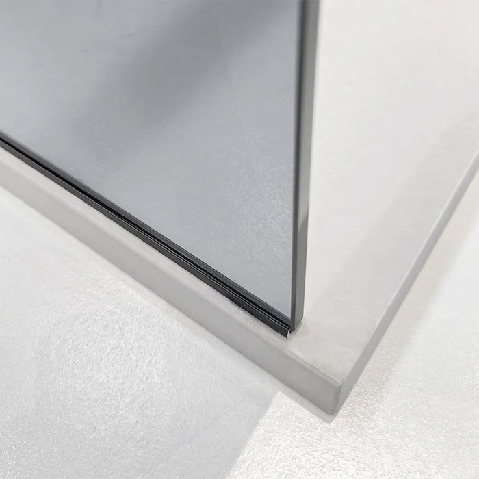 Doccia Walk-In 120 cm nero opaco con vetro fumè H 200 cm  Tay