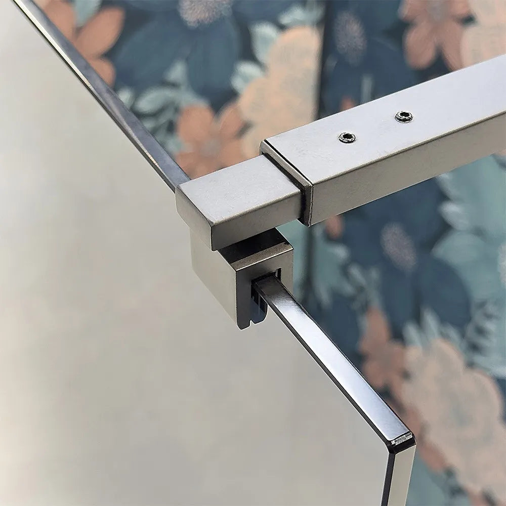 Doccia Walk-In 120 cm nero opaco con vetro trasparente H 200 cm  Tay