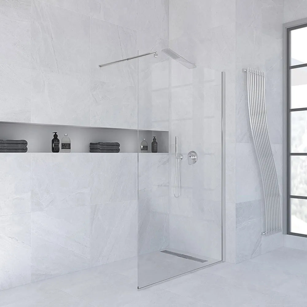 Doccia Walk-In 80 cm cristallo trasparente 6 mm H 200 cm Klug