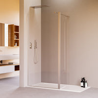 Walk in con aletta orientabile 8mm h195 osiride, misura 150