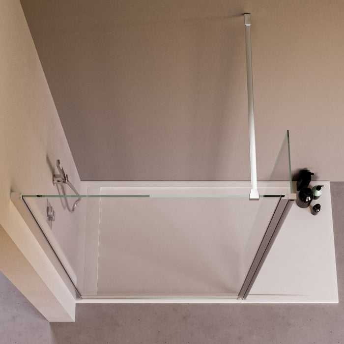 Walk in con aletta orientabile 8mm h195 osiride, misura 150