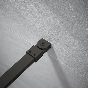 Doccia walk-in 100cm vetro temperato fumé 10mm fumé profili neri | Naxos