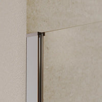 Doccia walk-in 130 cm vetro 8mm anticalcare trasparente h200 profili cromo | Keros