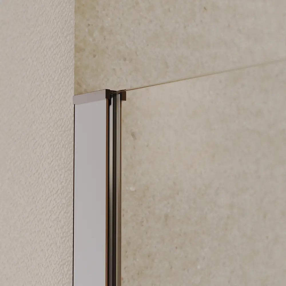 Doccia walk-in 150 cm vetro 8mm anticalcare trasparente h200 profili cromo | Keros