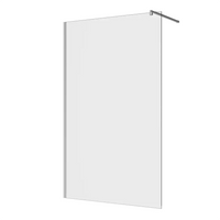 Doccia walk-in 90 cm vetro 8mm anticalcare trasparente h200 profili cromo | Keros