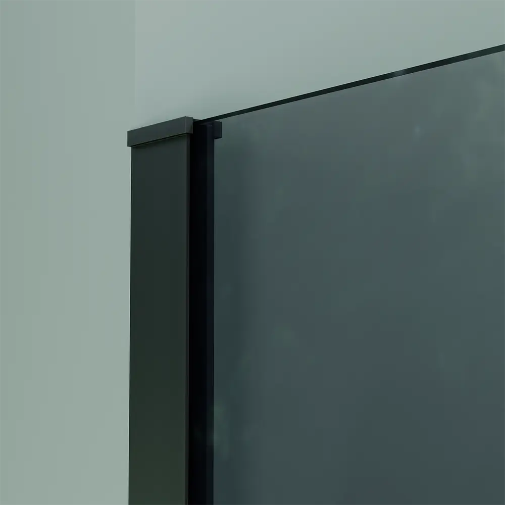 Doccia walk-in 130 cm vetro 8mm anticalcare fumÃ© h200 profili neri | Keros