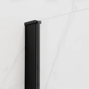 Doccia walk-in 110 cm vetro 8mm anticalcare trasparente h200 profili neri | Keros