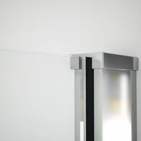 Doppia parete doccia walk-in 70x100cm con supporto a T vetro 8mm opaco anticalcare h200 | Lazaros