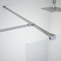 Doppia parete doccia walk-in 70x90cm con supporto a T vetro 8mm opaco anticalcare h200 | Lazaros