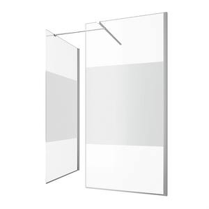 Doppia parete doccia walk-in 80x90cm con supporto a T vetro 8mm opaco anticalcare h200 | Lazaros