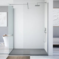 Doppia parete doccia walk-in 80x80cm con supporto a T vetro 8mm trasparente anticalcare h200 | Lazaros