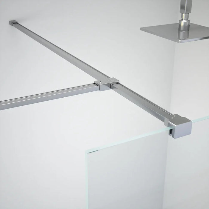 Doppia parete doccia walk-in 90x60cm con supporto a T vetro 8mm trasparente anticalcare h200 | Lazaros