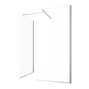 Doppia parete doccia walk-in 70x90cm con supporto a T vetro 8mm trasparente anticalcare h200 | Lazaros