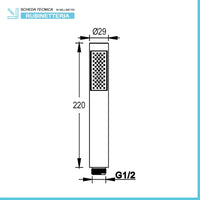 Doccino tondo in ABS nero opaco monogetto anticalcare