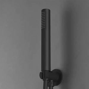 Doccino tondo in ABS nero opaco monogetto anticalcare