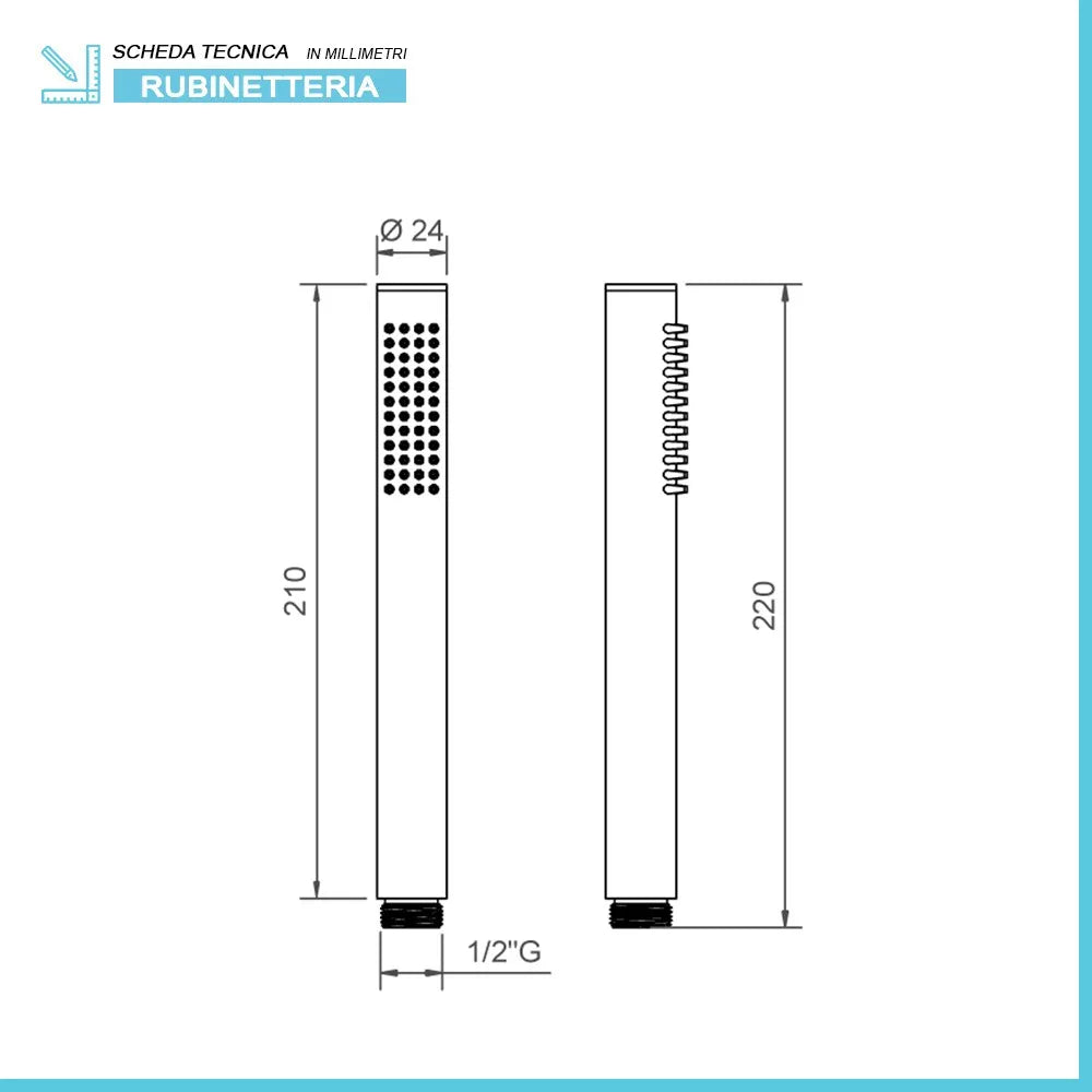Doccino tondo in ottone cromato lucido monogetto anticalcare