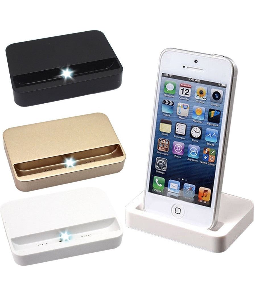 Docking Station Per Iphone 5 Basetta Porta Dock Base Usb Supporto Caricabatte         