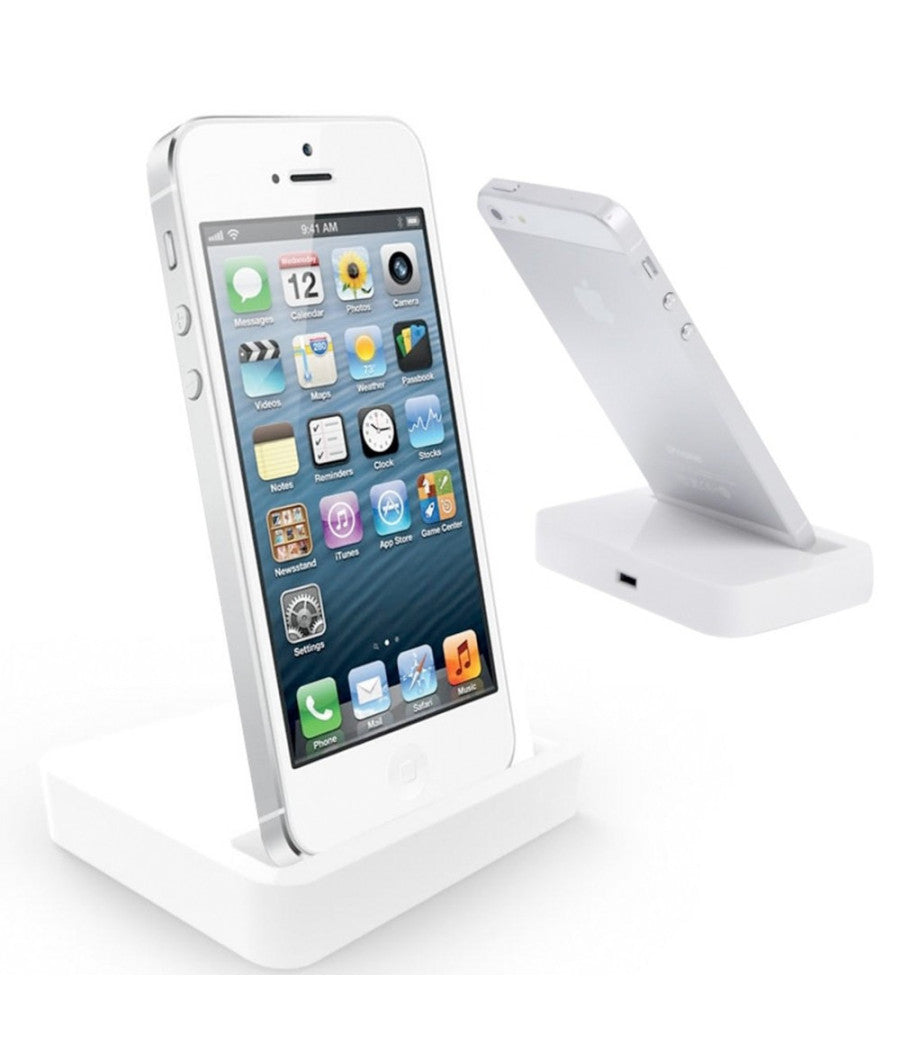 Docking Station Per Iphone 5 Basetta Porta Dock Base Usb Supporto Caricabatte         
