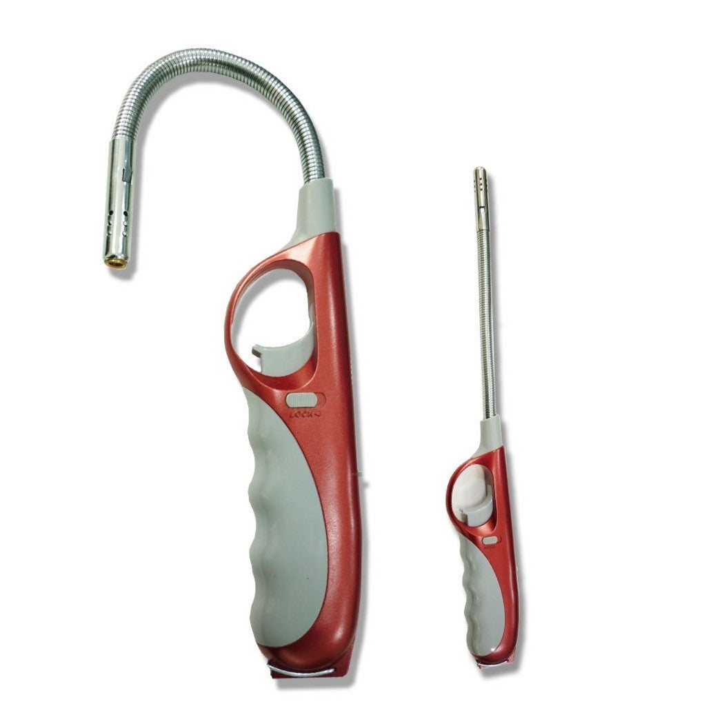 Trade Shop - Accendino Accendigas Xl Ricaricabile Con Becco Flessibile Per Barbecue Forno -