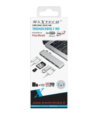 Docking Station Thunderbolt Hd Per Macbook 2xtype-c 7in1 Usb 3.0 Hub 4k Dthd-01         
