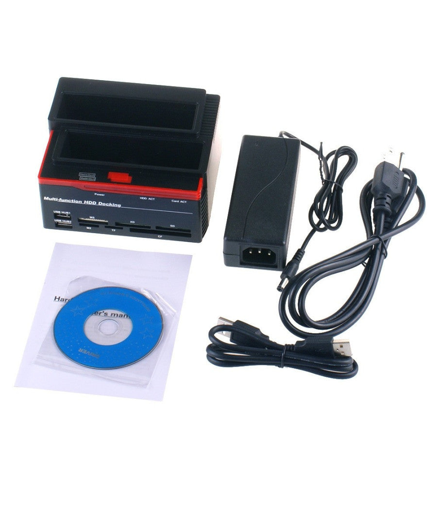 Docking Station Triplo Triple 3 Hard Disk 3,5 2,5 Doppio Sata 1 Ide Hd Box         