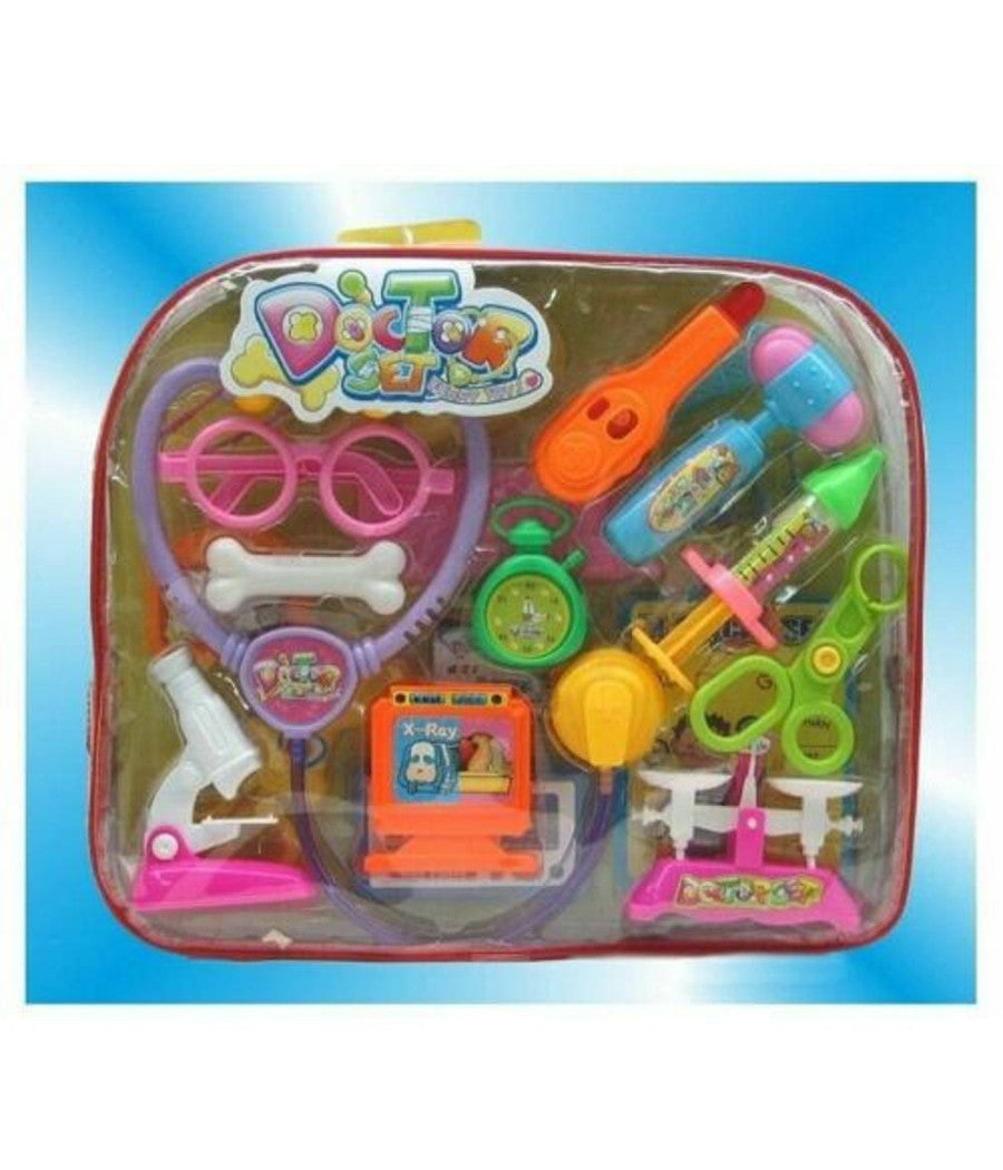 Doctor Set Borsa Dottore Accessori Stetoscopio Forbici Giocattolo Gioco Bambina         