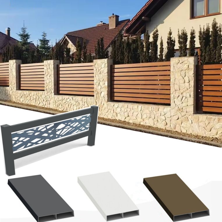 Listone doga AluMIA 100 Alluminio colore Rovere 10x180cm spessore 20mm profili per recinzioni frangivento staccionate