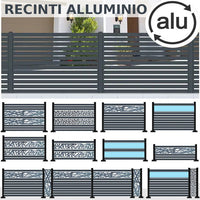 Listone doga AluMIA 100 Alluminio colore Antracite 10x180cm spessore 20mm profili per recinzioni frangivento staccionate