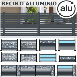 Listone doga AluMIA 100 Alluminio colore Rovere 10x180cm spessore 20mm profili per recinzioni frangivento staccionate