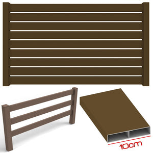 Listone doga AluMIA 100 Alluminio colore Rovere 10x180cm spessore 20mm profili per recinzioni frangivento staccionate