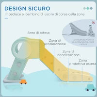 Scivolo per Bambini Pieghevole in Plastica Età 18 Mesi-3 Anni, 102x53x53cm, Verde