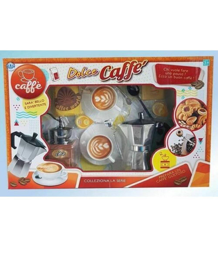 Dolce Caffè Caffettiera Macina Tazzine Cucchiaino Giocattolo Gioco Bambina         