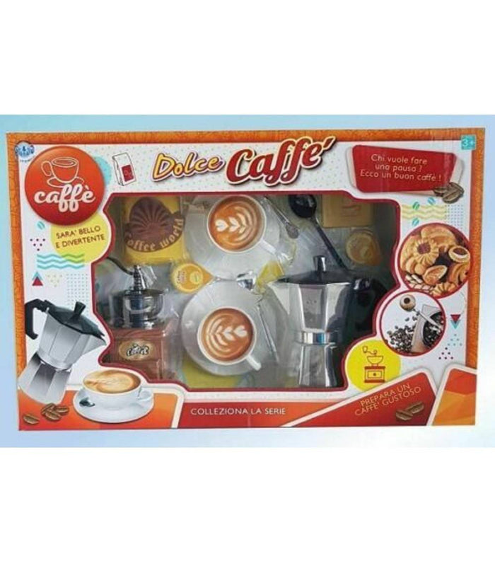 Dolce Caffè Caffettiera Macina Tazzine Cucchiaino Giocattolo Gioco Bambina         