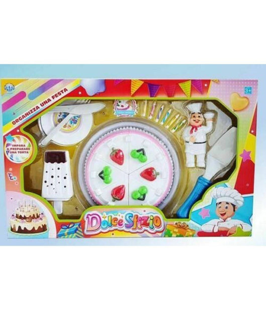 Dolce Sfizio Torta Candeline Paletta Posate Festa Giocattolo Gioco Bambina         