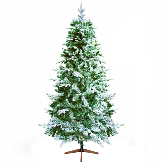 Donder - Albero di Natale innevato effetto realistico in PE e PVC ø88x180H, 462 rami