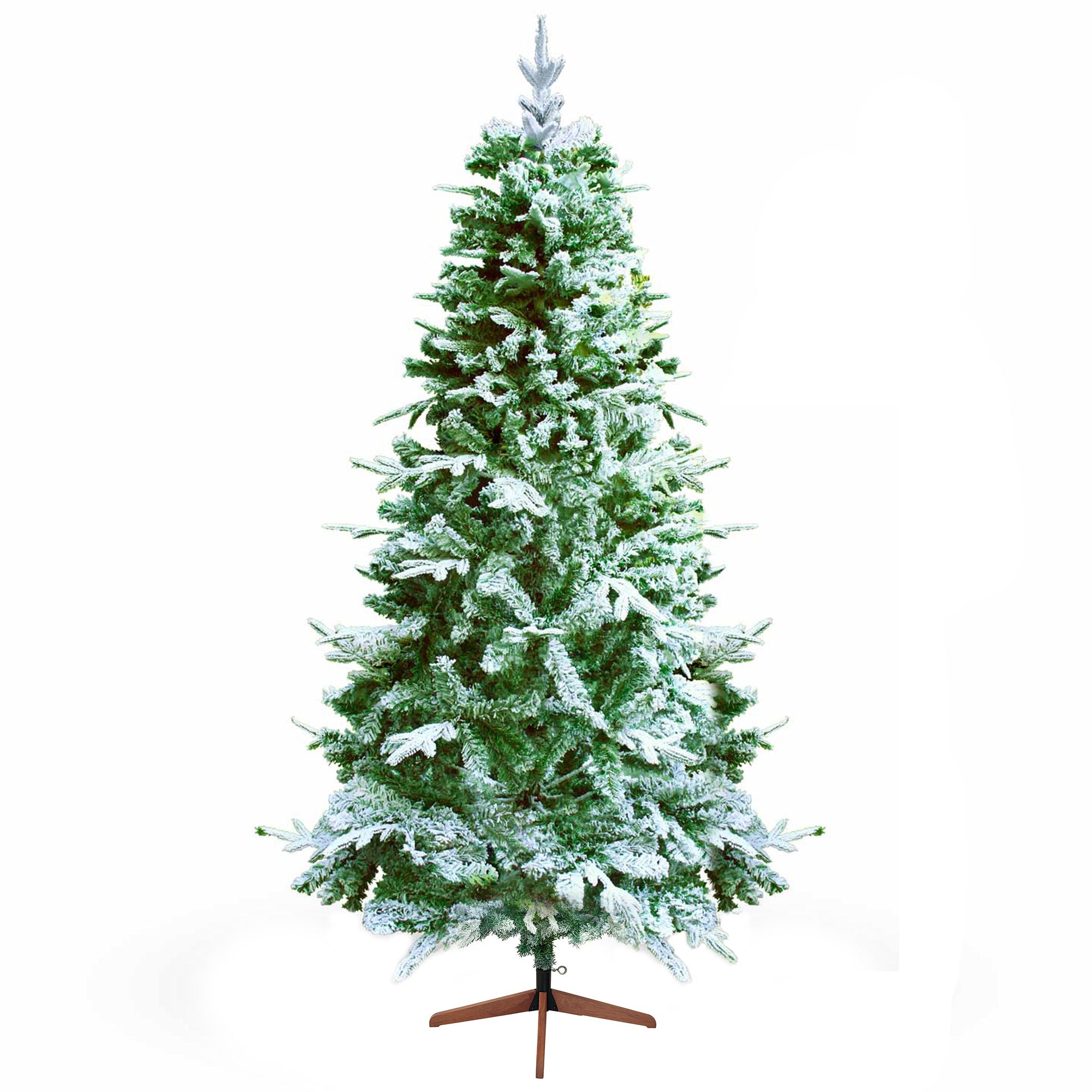 Donder - Albero di Natale innevato effetto realistico in PE e PVC ø114x240H, 1038 rami