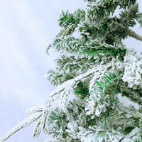 Donder - Albero di Natale innevato effetto realistico in PE e PVC ø114x240H, 1038 rami