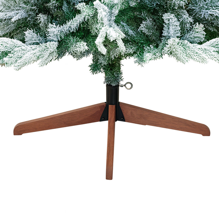 Donder - Albero di Natale innevato effetto realistico in PE e PVC ø114x240H, 1038 rami