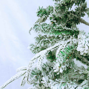 Donder - Albero di Natale innevato effetto realistico in PE e PVC ø140x270H, 1800 rami