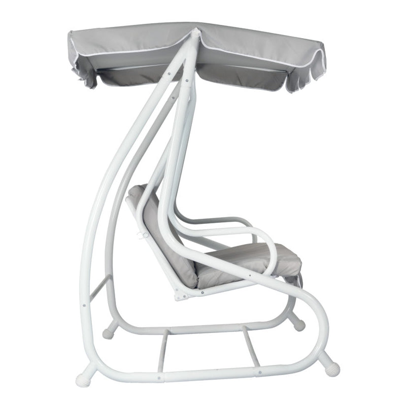 Dondolo MOIA a 3 posti in poliestere grigio chiaro